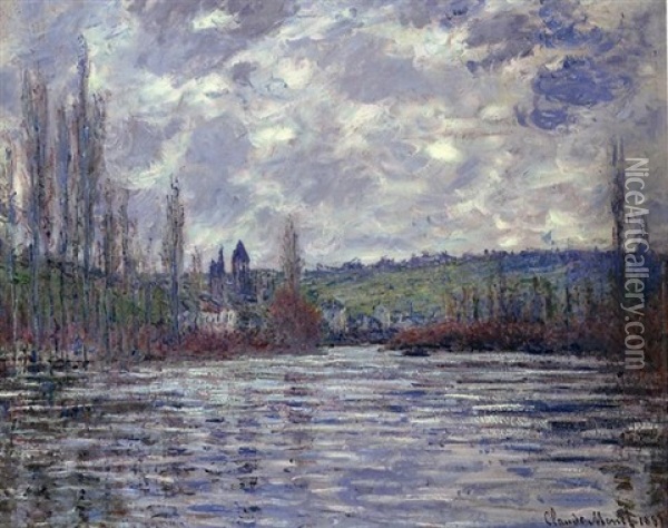 La Seine En Crue A Vetheuil Oil Painting - Claude Monet