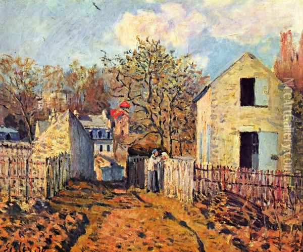 Village de Voisins Oil Painting - Alfred Sisley