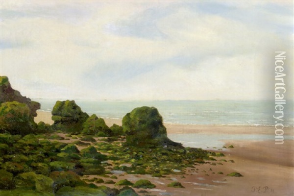 Kustenlandschaft In Der Normandie Bei Ebbe Oil Painting - Paul Emmanuel Peraire