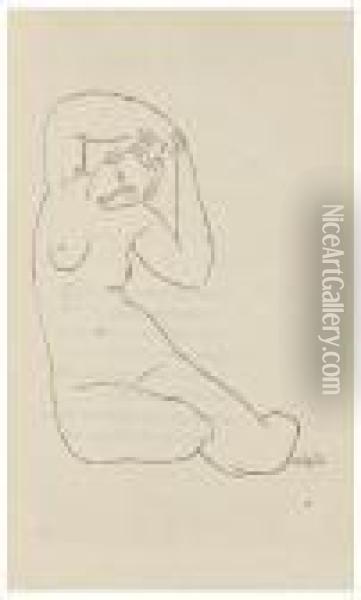 Les Nymphes. Oil Painting - Amedeo Modigliani