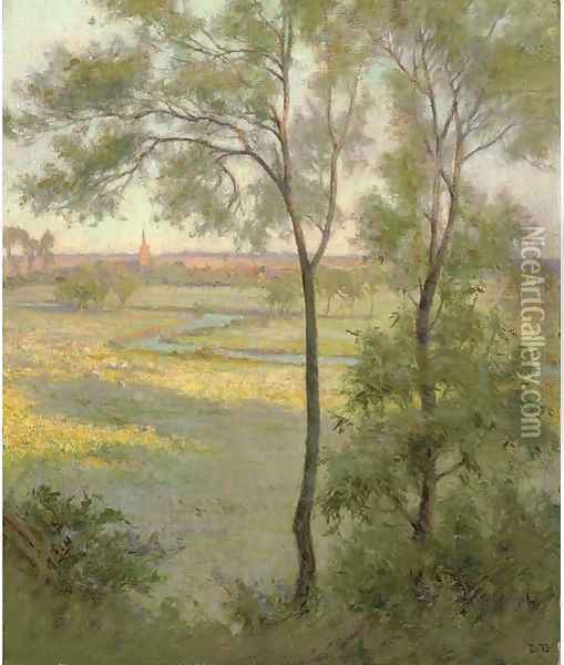 Across the meadow Oil Painting - Wilfred Williams Ball