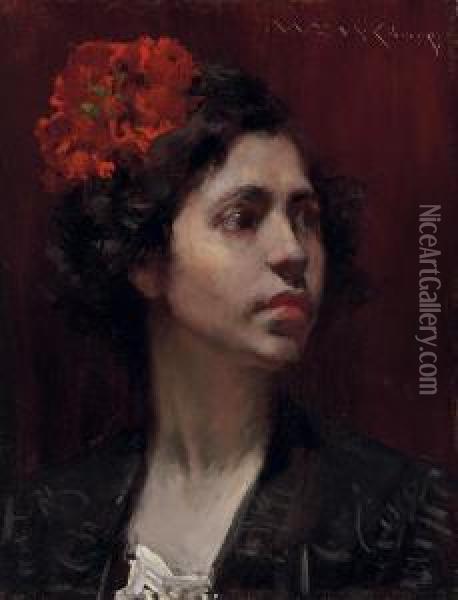 Spanish Girl Oil Painting - William Merritt Chase