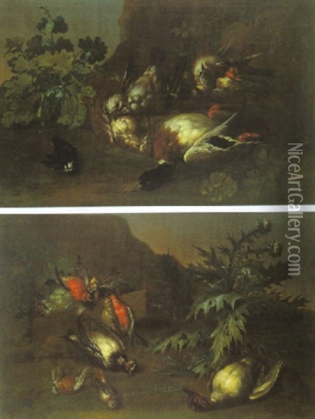 Jagdstilleben Oil Painting - Philipp Ferdinand de Hamilton