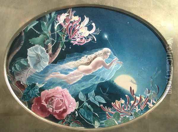 Flying Fairy Oil Painting - John Simmons