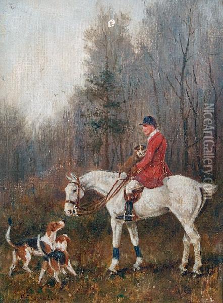 Second Horseman And Terrier Oil Painting - Henry Frederick Lucas-Lucas