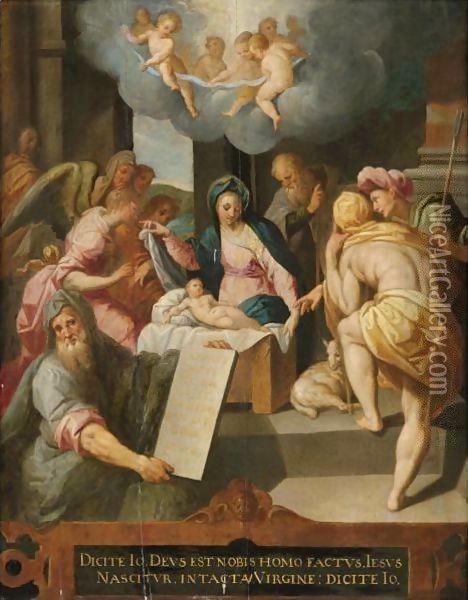 The Adoration Of The Shepherds Oil Painting - Jacob De Backer