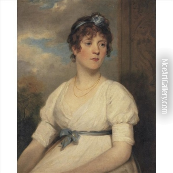 Portrait Of Miss Elizabeth Beresford (d. 1856) Oil Painting - Sir William Beechey