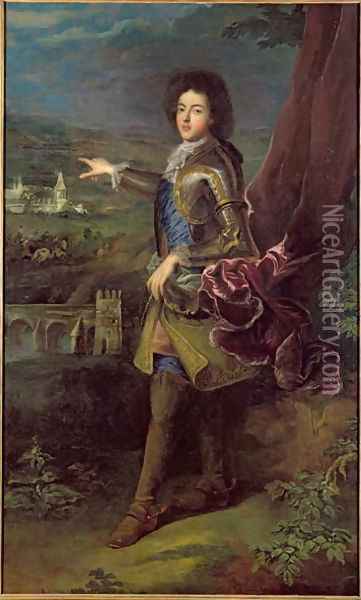 Portrait of Louis Auguste de Bourbon 1670-1736 Duke of Maine Oil Painting - Francois de Troy