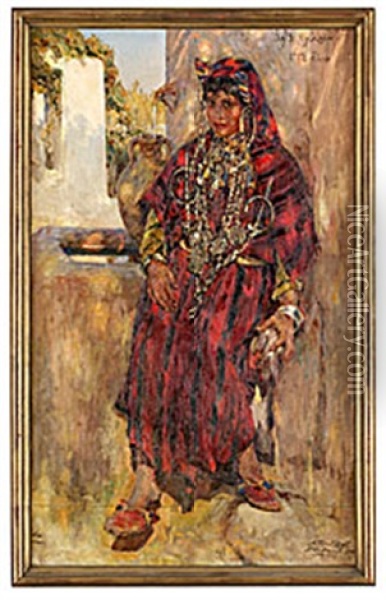 Maisa, Nordafrikansk Skonhet Oil Painting - Alexandre Roubtzoff