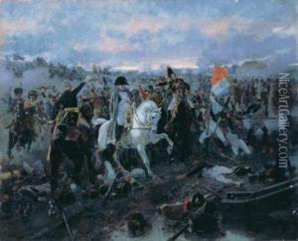 The Battle Of Waterloo Oil Painting - Marcelino Unceta Y Lopez