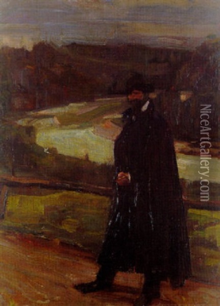 Mann Im Isartal Oil Painting - Albert Weisgerber