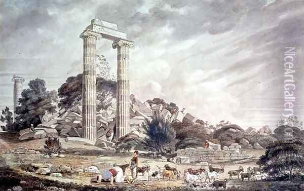 Temple of Apollo at Didyma Oil Painting - William Pars