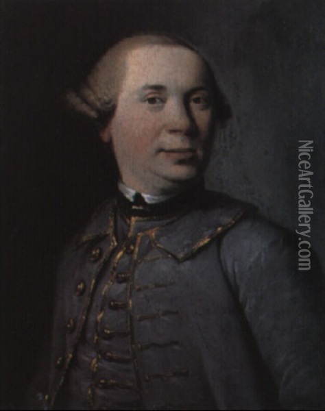 Portraet Af J+rgen Madsen Br+ndsted (1724-1787) Oil Painting - Jens Juel