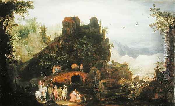 Baptism of Treasurers Oil Painting - Pieter Schoubroeck