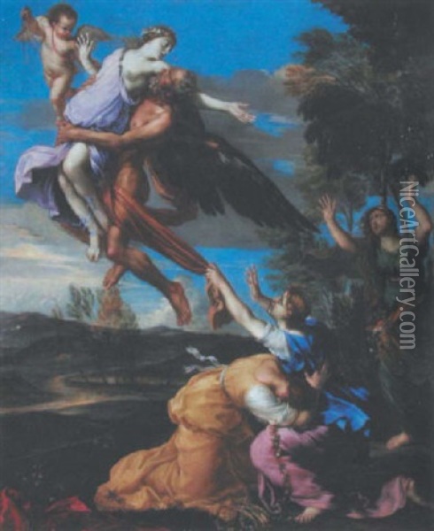 L'enlevement D'orithye Par Boree Oil Painting - Filippo Lauri