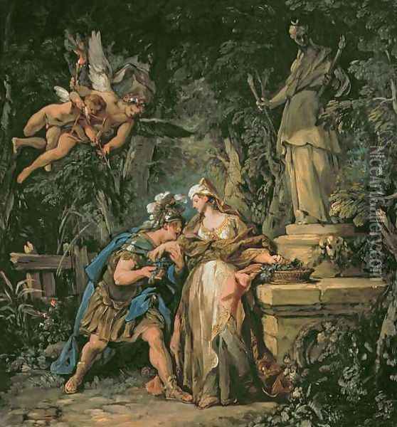 Jason Swearing Eternal Affection to Medea, 1742-43 Oil Painting - Jean Francois de Troy