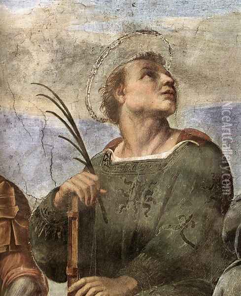 Disputation of the Holy Sacrament (La Disputa) [detail: 5] Oil Painting - Raphael