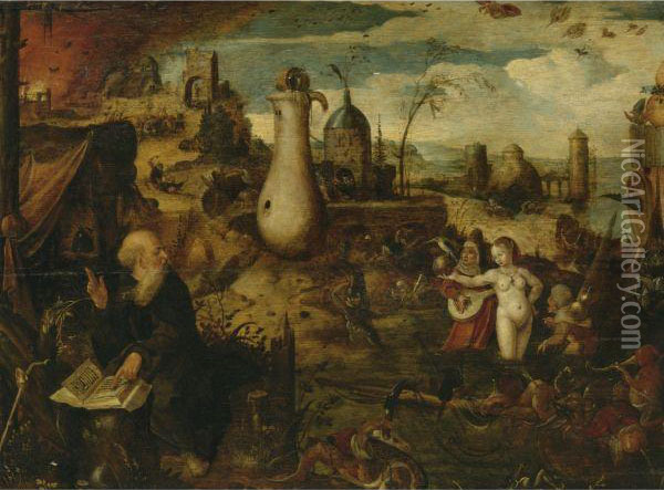 The Temptation Of St. Anthony Oil Painting - Pieter Huys
