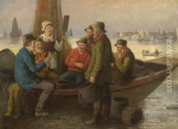 Fischer Im Hafen Oil Painting - Carl Heinrich Bloch