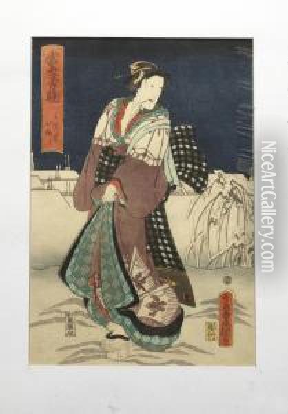 Skonhet I
Sno Oil Painting - Utagawa Toyokuni Iii