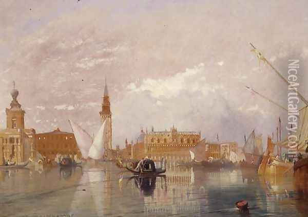 View of Venice, 1867 Oil Painting - James Baker Pyne
