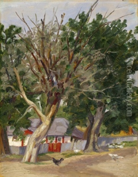Rural Landscape Oil Painting - Arthur Mendel