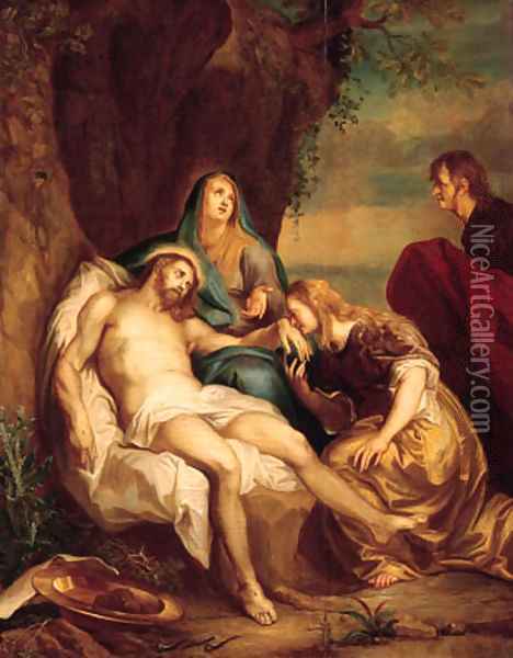 The Lamentation Oil Painting - Balthasar Beschey