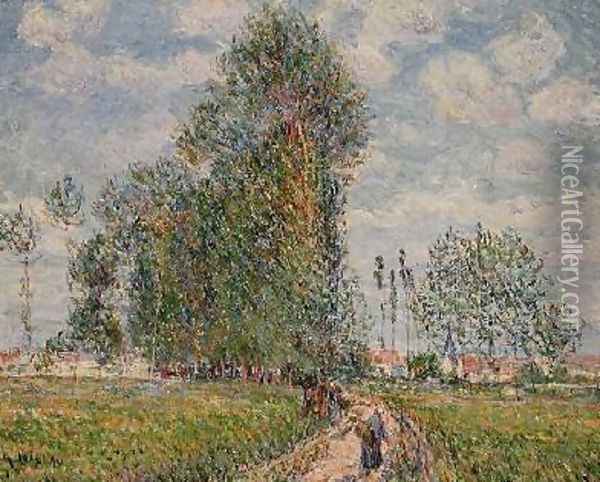 Road on Prairie St Cyr-du-Vaudreuil 1900 Oil Painting - Gustave Loiseau