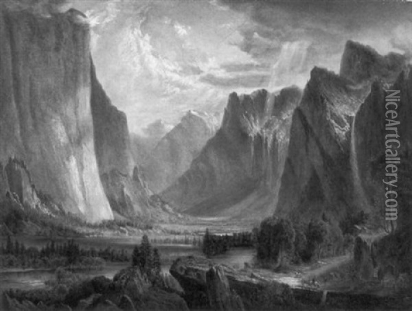 Yosemite Valley Oil Painting - Martha Severance Knapp