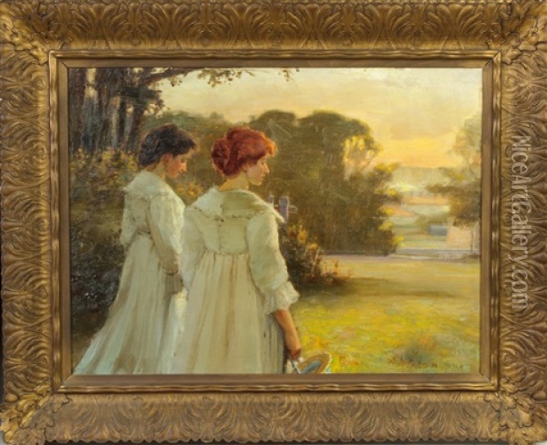 Painting Of Two Women Oil Painting - Walter Bonner Gash
