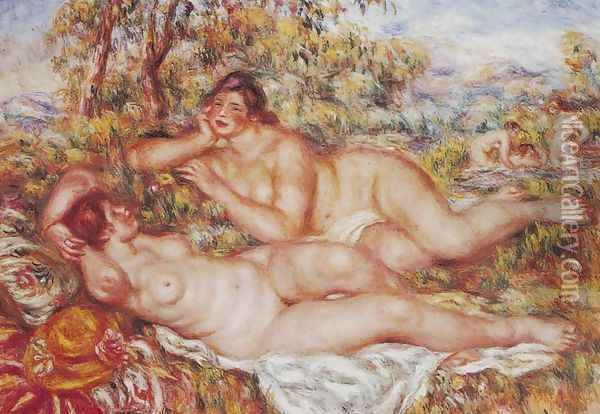 Bathers 2 Oil Painting - Pierre Auguste Renoir