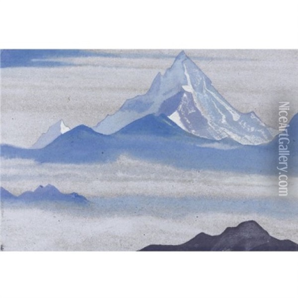 Central Himalayas Oil Painting - Nikolai Konstantinovich Roerich