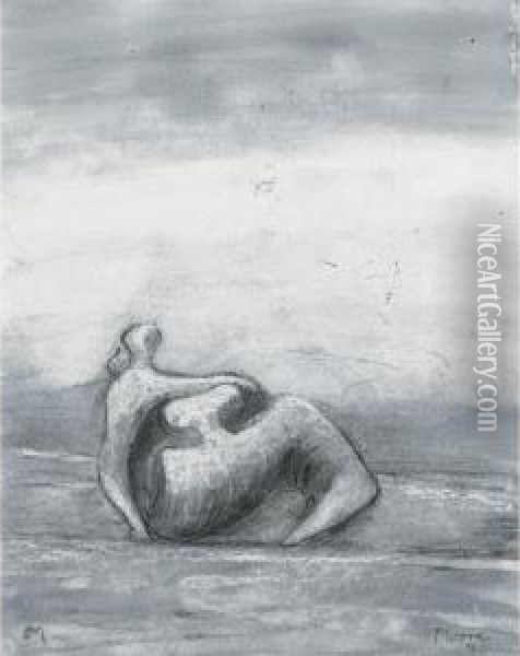 Reclining Figure Oil Painting - Henry Moore