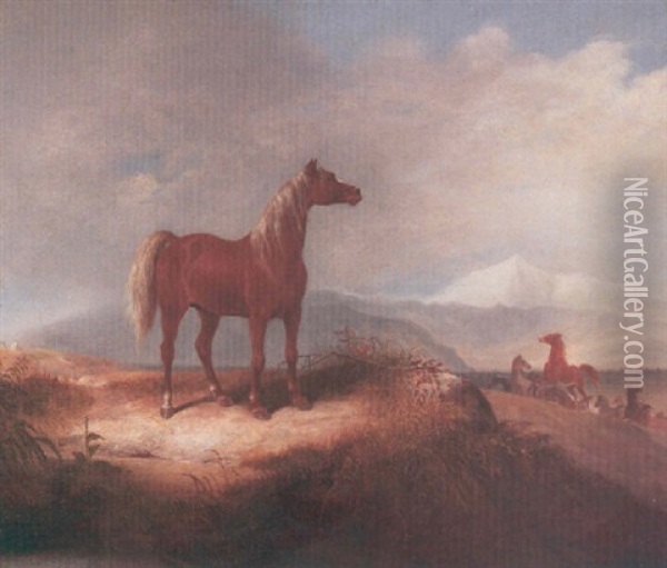 The Leader Of The Herd Oil Painting - Alvan Fisher