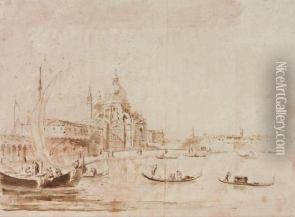 Vue De San Giorgio Maggiore, A Venise Oil Painting - Francesco Guardi