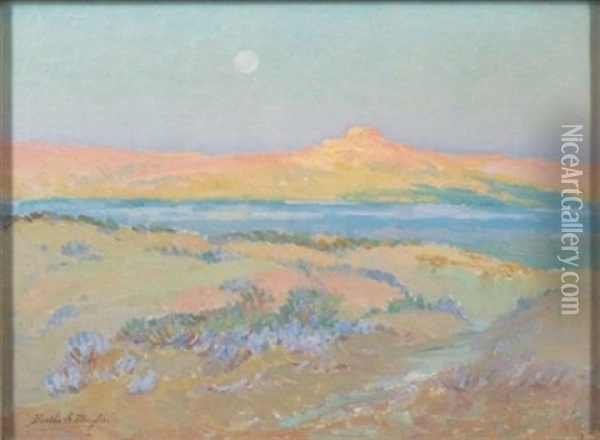 Desert By Moonlight Oil Painting - Bertha Menzler Peyton