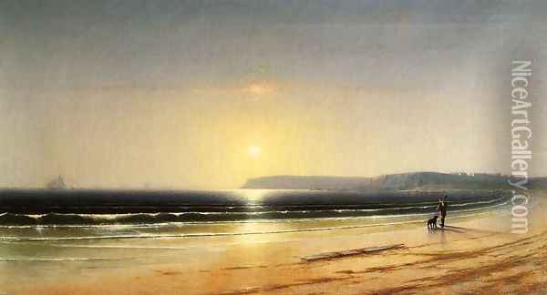 New England Sunset Oil Painting - George Curtis