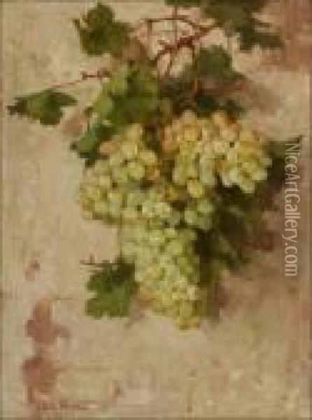 Grapes And Foliage Oil Painting - Edith White