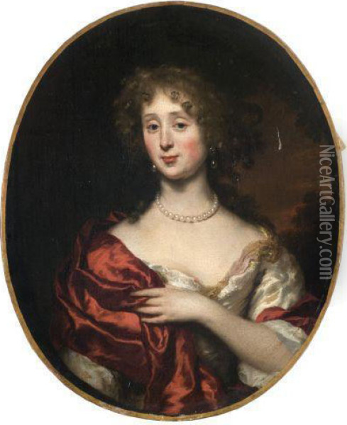 Portrait De Femme Au Collier Et Aux Boucles De Perles Oil Painting - Nicolaes Maes