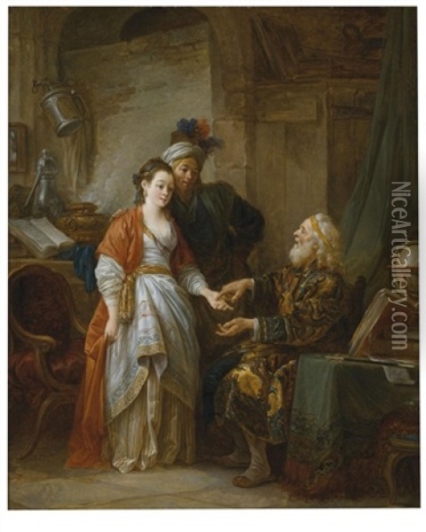 The Fortune-teller Oil Painting - Jean-Baptiste Leprince