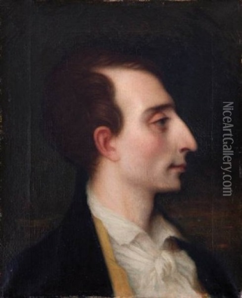 Portrait D'herold Oil Painting - Antoine Auguste Ernest Hebert