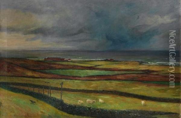 Fra Naerland 1916 Oil Painting - Jacob Somme