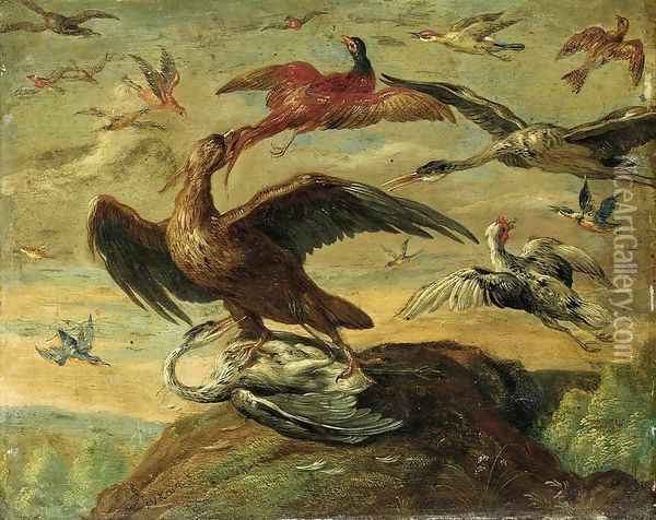 Birds Oil Painting - Jan van Kessel