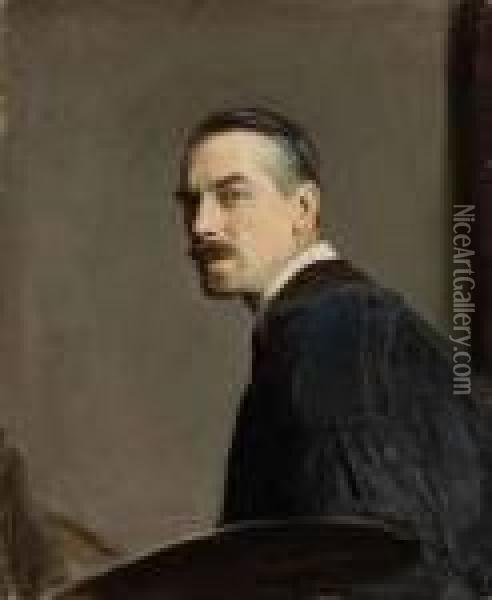 Self-portrait Of The Artist Oil Painting - George Spencer Watson