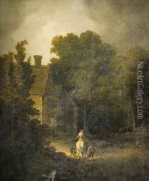Landscape with Traveller Oil Painting - John Crome