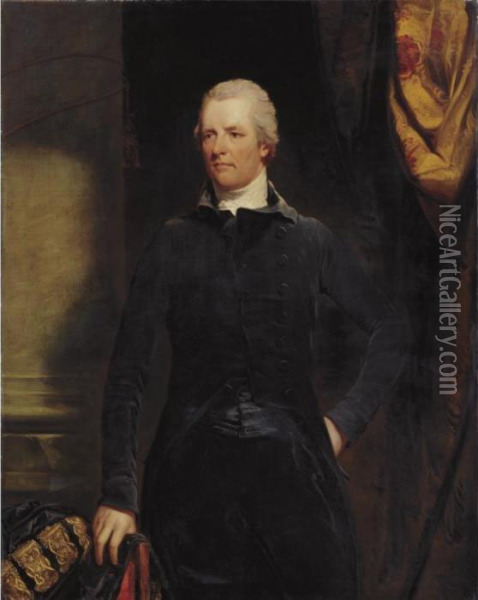 Portrait Of The Rt. Hon. William Pitt Oil Painting - John Hoppner