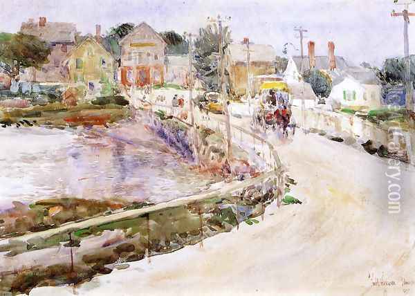 At Gloucester Oil Painting - Frederick Childe Hassam