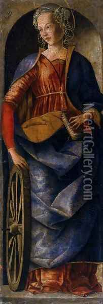 Griffoni Polyptych St Catherine of Alexandria Oil Painting - Ercole de' Roberti
