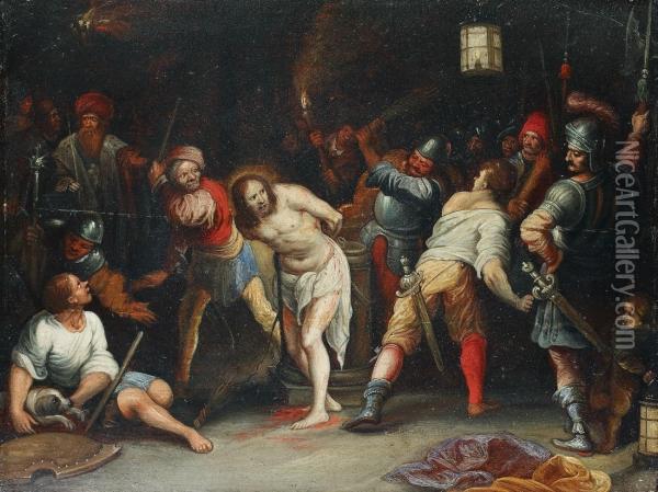 Geisselung Christi Oil Painting - Hieronymous III Francken