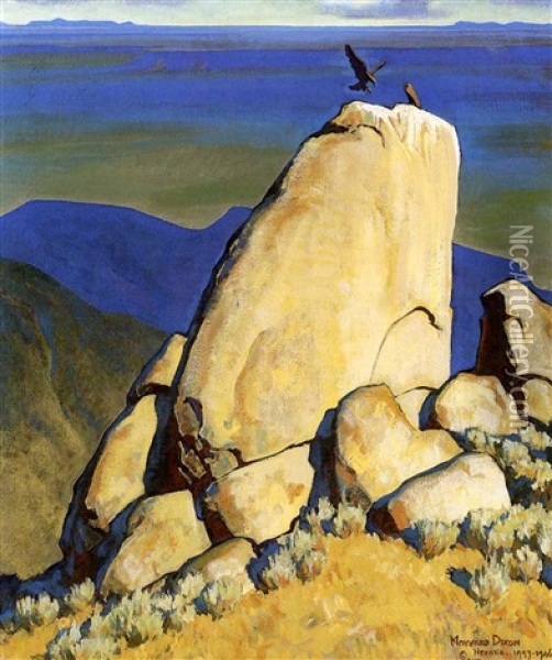 Eagle's Roost Oil Painting - Maynard Dixon